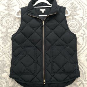 J Crew Black Puffer vest